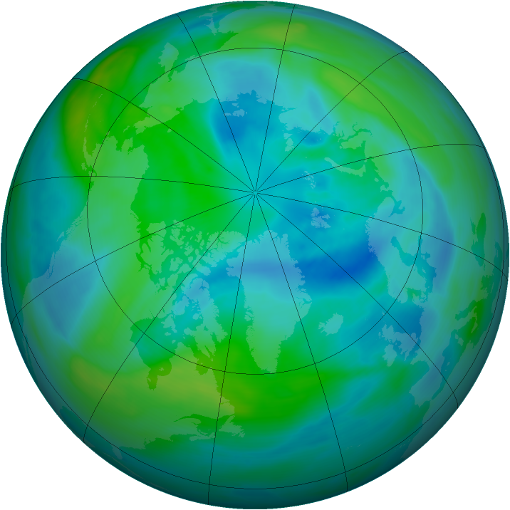 Arctic ozone map for 27 September 2006